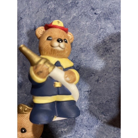 HOMCO home interiors Fire, doctor, nurse Maid bears Set Of 5 - Picture 3 of 7